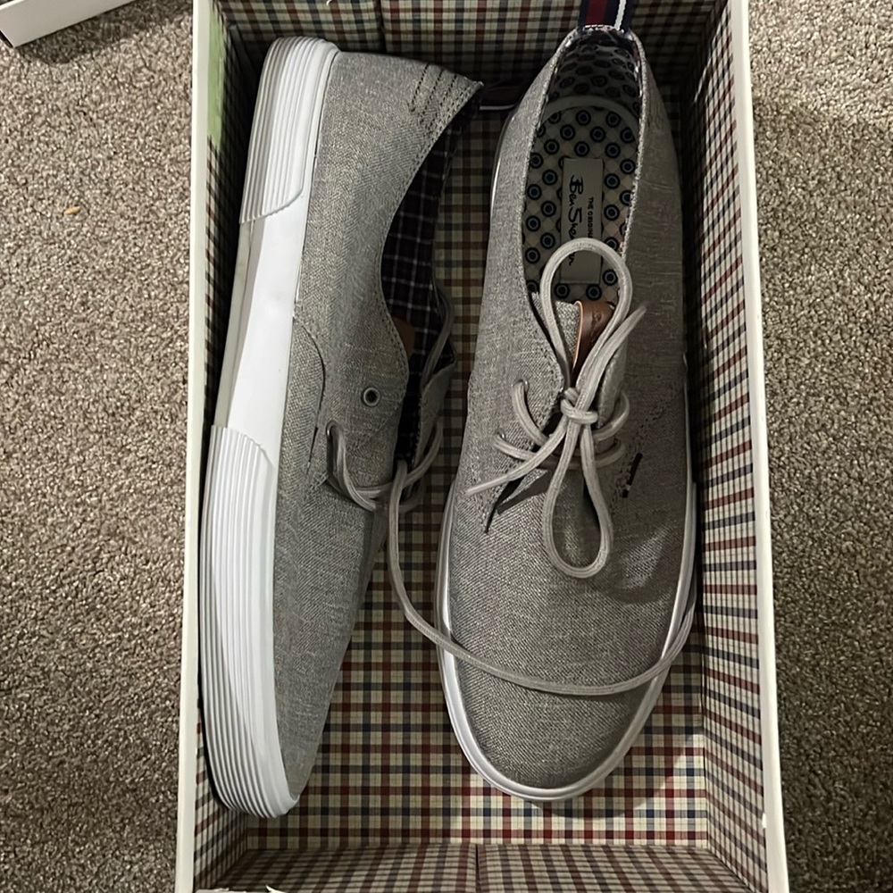 Ben Sherman Bristol Oxford Grey Shoes NEW IN BOX